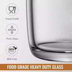 Iced Tea Maker Cold Brew Coffee Pitcher Jar 64Oz, Thick Glass Cold Brew Pitcher Flip Cap Spout Lid with Handle - Image 3