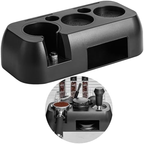 Multifunctional Tamper Station,Espresso Tamping Station,Non-slip Espresso Tamper Station Fit 51-58mm Tamper Distributor Portafilter,Tamper Holder,Fit Both Bottom & Bottomless Coffee Portafilter Holder by Jamotolly