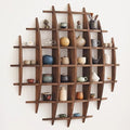 Solid Wood Chinese Tea Cup Holder, Wall Mounted Mug Display Shelf by XIMSPHY