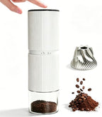 Portable Electric Coffee Grinder, 30+ Settings, 7-Blade Conical Burr, White by Unknown