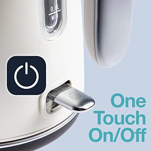 Rae Dunn Electric Hot Water Kettle - Stainless Steel Coffee Maker, Tea Kettle, Swivel Base, With Automatic Shut Off Boil-Dry Protection, Easy Pour Pitcher, 1500 Watt Boiling Power, 1.7 Liters, Cream - Image 5