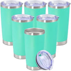20 oz Tumbler Insulated Tumblers Stainless Steel Coffee Mug,LightBlue 6PCS by Providethebestproducts
