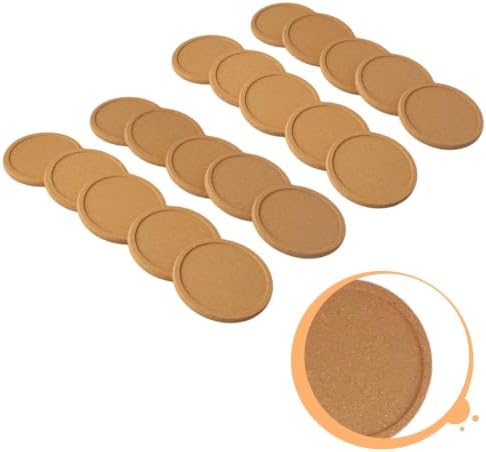 Natural Cork Coasters Round 10Cm Non-Slip Wood Drink Mats For Coffee Wine - Image 5