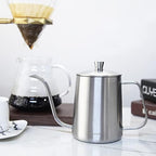 Easyworkz Gage Gooseneck Pour Over Coffee Kettle 12 oz, Silver, Bundled with Easyworkz Retro Stainless Steel Coffee Spoon with Black Walnut Handle,10g - Measuring Spoon - Image 5