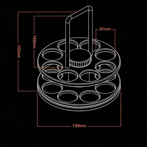 8 Single Dose Espresso Bean Cellars, Coffee Bean Storage Tubes, with Rotatable Display Rack & Funnel, One-Way Exhaust Valve, 20g Single Bottle Capacity, for Home, Barista - Image 7