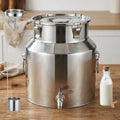 Stainless Steel Milk Can with Spigot, 28L/7.40Gal Beverage Drink Dispenser by Unknown