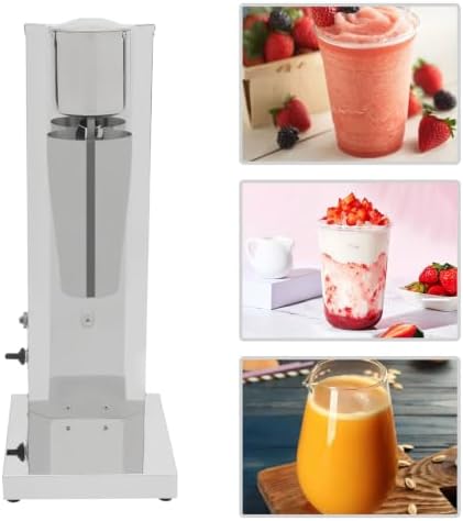 Single Head Maker Machine, 180W Commercial Machine, 18,000 RPM Dual-Disc Blender Shake Maker, Electric Smoothie Ice Cream Maker, Heavy Duty Stainless Steel Drink Mixer 22oz Cup - Image 4