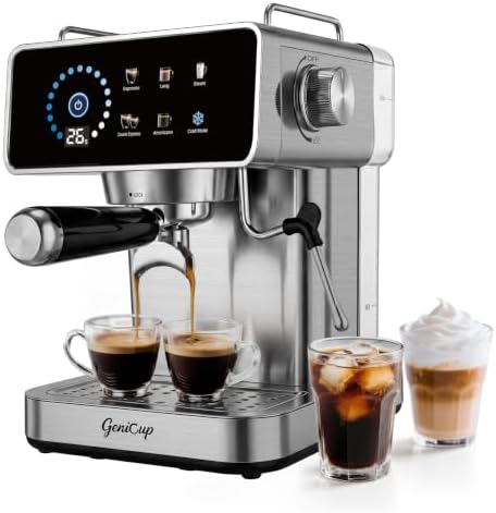 20 Bar Espresso Coffee Machines with Cold Brew & Customizable Program (Pro) by GeniCup