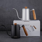 MERMOO YILAN Coffee Kettle Pour Over Coffee Maker 600ml Tea Pot Gooseneck Kettle Stovetop Stainless Kettle with Anti-scald Handle(silver) - Image 4