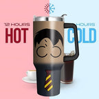 40 Oz Tumbler With Handle and Straw, Reusable Stainless Steel Travel Mug Keeps Drinks Cold & Hot, Leak Proof Insulated Tumbler for Water, Iced Coffee or Iced Tea for Woman Girl - Image 4