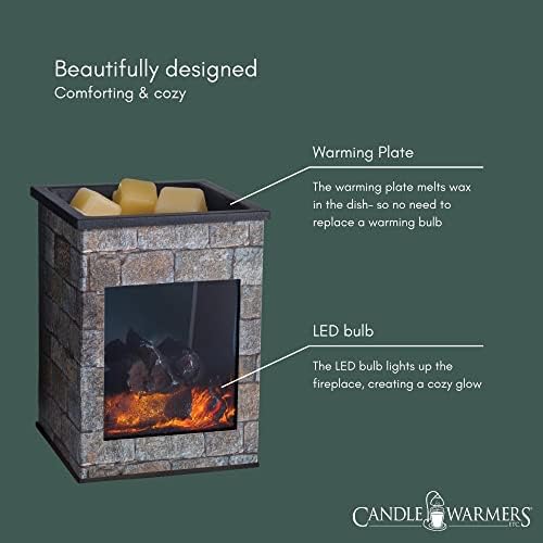 Candle Warmers ETC. Illumination Fragrance Warmer- Light-Up Warmer for Warming Scented Candle Wax Melts and Tarts or to Freshen Room, Grey Hearthstone - Image 5