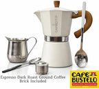 Cuban Coffee Starter Kit - The Cafecito Ritual System | 6-Cup Moka Pot (Cafetera Cubana) with Espuma Tools, Removable Anti-Splash Valve & Espresso Coffee (Crema) - Image 2