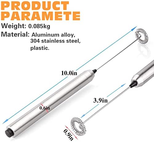 Stainless Steel Electric Milk Frother Handheld for Drink Mixer, Latte, Coffee, Foam and Cappuccino Maker - Image 3