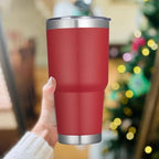 DOMICARE 30oz Tumbler Bulk with Lid and Straw, Double Wall Travel Coffee Mug, Insulated Vacuum Stainless Steel Tumblers, Powder Coated Tumbler Cup (Red, 8) - Image 2