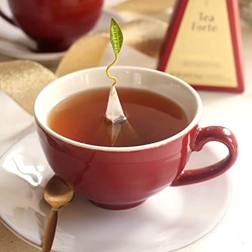 Tea Forte Cafe Cup Ruby Red Porcelain Tea Cup and Lid, Steeps 8 oz., Microwave and Dishwasher Safe (Pack of 2) - Image 3
