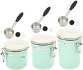 TANIQIACA Mint Green Coffee Canister, Food-Grade Stainless Steel Airtight Container with Scoop for Storing Coffee, Tea and Nuts(1.2L) by TANIQIACA