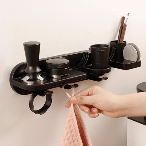 Espresso Tamper Holder Station Wall Mounted Coffee Station Organizers Coffee Distributor Tamper Portafilter 51/54 / 58mm No Drill Storage Shelf - Image 7