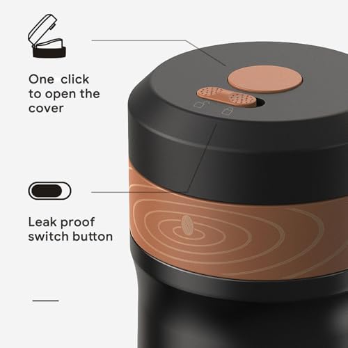 Luqeeg Thermal French Press 320ml, Stainless Steel Coffee Maker with Double Layer 4 Layer Filter Insulation, Portable Thermal Vacuum Insulated Coffee Mug for Camping Office - Image 3