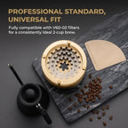 Titanium V60 Coffee Dripper, Pour Over Coffee Dripper, Portable Reusable Cone, Detachable Structure, 2-Cup Capacity, for Travel, Camping, Gift - Image 4