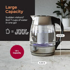Mueller Living 1.8L Electric Glass Kettle with Smart Handle LED Display - Image 7
