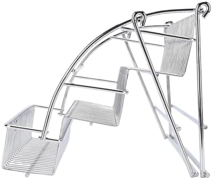 GLOGLOW Rack Down Seasoning Organizer Cabinet Organizer 2 Tier Out Shelf with Iron Construction for Kitchen Pantry Cabinet Storage Pull Down Rack Pull Nan - Image 7