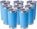 HASLE OUTFITTERS 20oz Stainless Steel Tumblers Bulk, Insulated Travel Cup with Lid, Double Wall Vacuum Coffee Mug for Cold & Hot Drinks 8 Pack, Royal Blue by HASLEOUTFITTERS