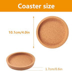 15 Pcs Cork Coasters with Lip,Protect Your Table from Beverage Leak-Proof Cork Cup Holder,Non-Slip,Absorbent and Reusable Coasters for Drinks,Suitable for use with Most Types of Mugs (Pack of 4) - Image 2