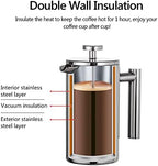French Press Coffee Maker Stainless Steel Double Walled Insulated Coffee Maker Pot - Image 4