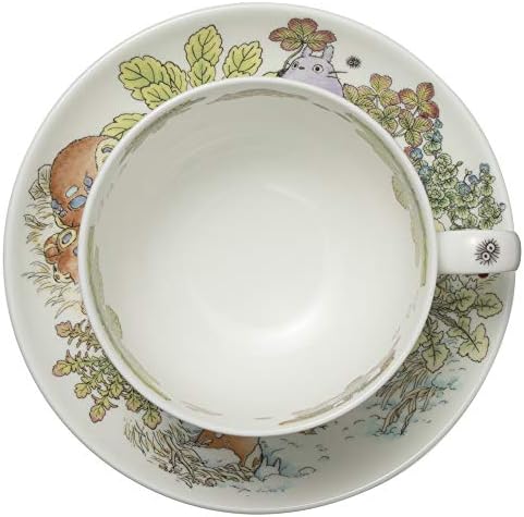Noritake T97285A/4660-1 My Neighbor Totoro Milk Tea Cup & Saucer, 11.8 fl oz (325 cc), Large Dog Fuguri, Microwave Safe, 1 Guest, Bone China - Image 5