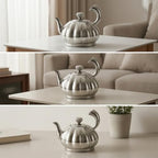 Stainless Steel Teapot Food Grade Teapot with Lid Spill-Resistant Tea Kettle for Hosts, Countertop - Image 5