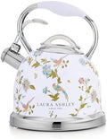 Laura Ashley Elveden White Whistling Tea Kettle Stovetop,Tea Pot for Stove by Unknown