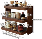 Coffee Mug Holder Rack, 3-Tier Countertop Display Shelf, Solid Wood Desktop Storage for Kitchen, Dining Room, Coffee Bar - Image 2