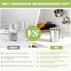 Stainless Steel Metal Measuring Cup w/Handle for Liquid,64&64oz - Image 4