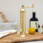Alexander Home Original Greek Pepper Mill, 9-Inch Brass – European Manual Pepper Grinder Refillable - Image 2
