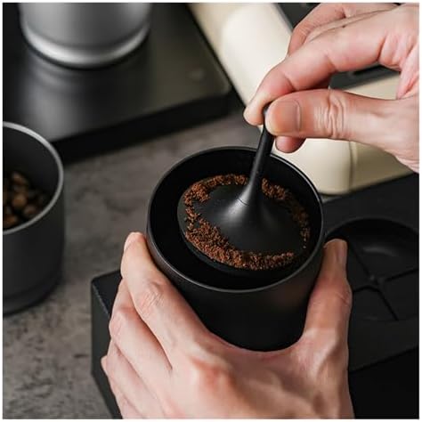58MM Aluminum Alloy Coffee Powder Catcher With Lid - Anti-Spill Distribution Cup For Coffee Grinders & Portafilters, Home Barista Tool(Black) - Image 3