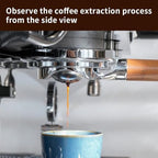 watchget 58mm Bottomless Naked Portafilter - Flat Base, Compatible with E61 and La Marzocco Espresso Machine Models, Stainless Steel and Walnut Handle, Professional Barista Tool for Espresso Machines - Image 3