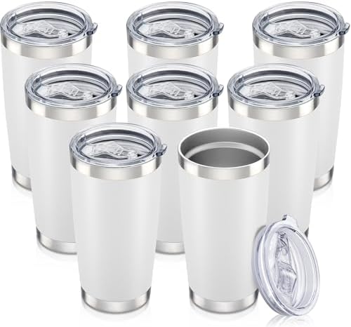 20 oz Tumbler with Lid Stainless Steel Insulated Tumblers Bulk Cups Mug by Orebigo