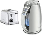 Cuisinart CPT-160 Metal Classic 2-Slice Toaster, Brushed Stainless & CPK-17P1 Electric Cordless Tea Kettle, 1.7-Liter, Stainless Steel by Unknown