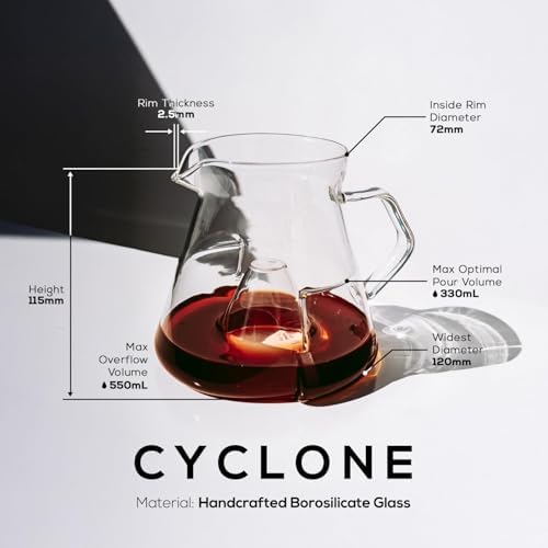 ICOSA Brewhouse Avensi Wave Cyclone Coffee Server - Standard 18.6oz/550ml - Image 5
