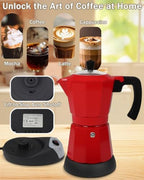 Electric Moka Pot with Detachable Base 6 Cup Espresso Maker - Image 4