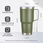 30 oz Stainless Steel Tumblers Bulk with Handle and Lid, 4 Pack - Image 5