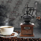ABOOFAN Manual Coffee Whole Bean Grinder Hand Crank Burr Mill Vintage Style Bean Hand Grinder for Kitchen - Image 5