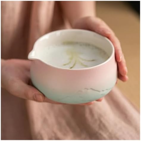 5-7PCS Ceramic Mountain Matcha Bowl Set Whisk Holder Diancha Tea Tools Kit(Blue-5pcs) - Image 2
