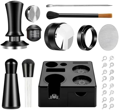 9 Pcs 58mm Espresso Accessories Kit for Coffee WDT Tool Accessories Set by seektik