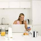 Easyworkz Stainless Steel Double Wall 34 oz Tea Pot with Removable Tea Infuser, Perfect for Brewing Your Favorite Tea, Chrome - Image 6