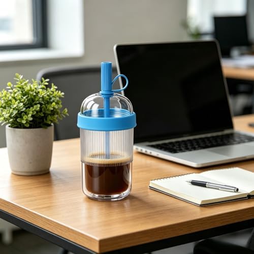18oz Reusable Copolyester Tumbler with Straw, Car Cup Fit, Purple - Image 7
