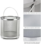 Stainless Steel Fine Mesh Barrel Strainer Basket for Homebrew Wine Beer Dry Hops Filter Kettle Brewing Grain Tea Infuser Sieve, Large Capacity Reusable Brewery Accessory - Image 3