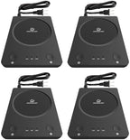 SEALON M03B Black 4 Pack Electric Cup Heater with 3 Temp Control & Universal Cup Fit for Coffee, Tea, Hot Cocoa, Oat Milk, Ginger Tea & Candle Wax, Ideal for Office Desks, Home & Gift Occasions by HelloFromSealon