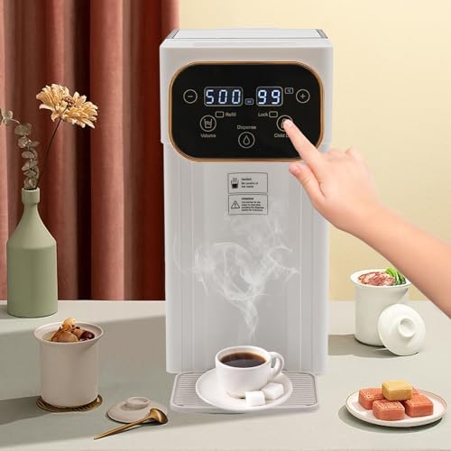 Electric Kettles, Instant Hot Water Dispenser Countertop, Temperature Adjustable 77-210.2℉ & 3L Water Tank Capacity, with Carrying Handle, White - Image 6