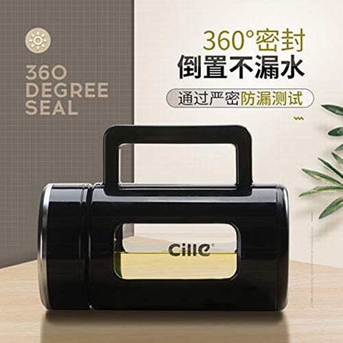 450ML Heat-Resistant Double Layer Water Glass Cup Bottle Office Filter Teacup (Black) - Image 3